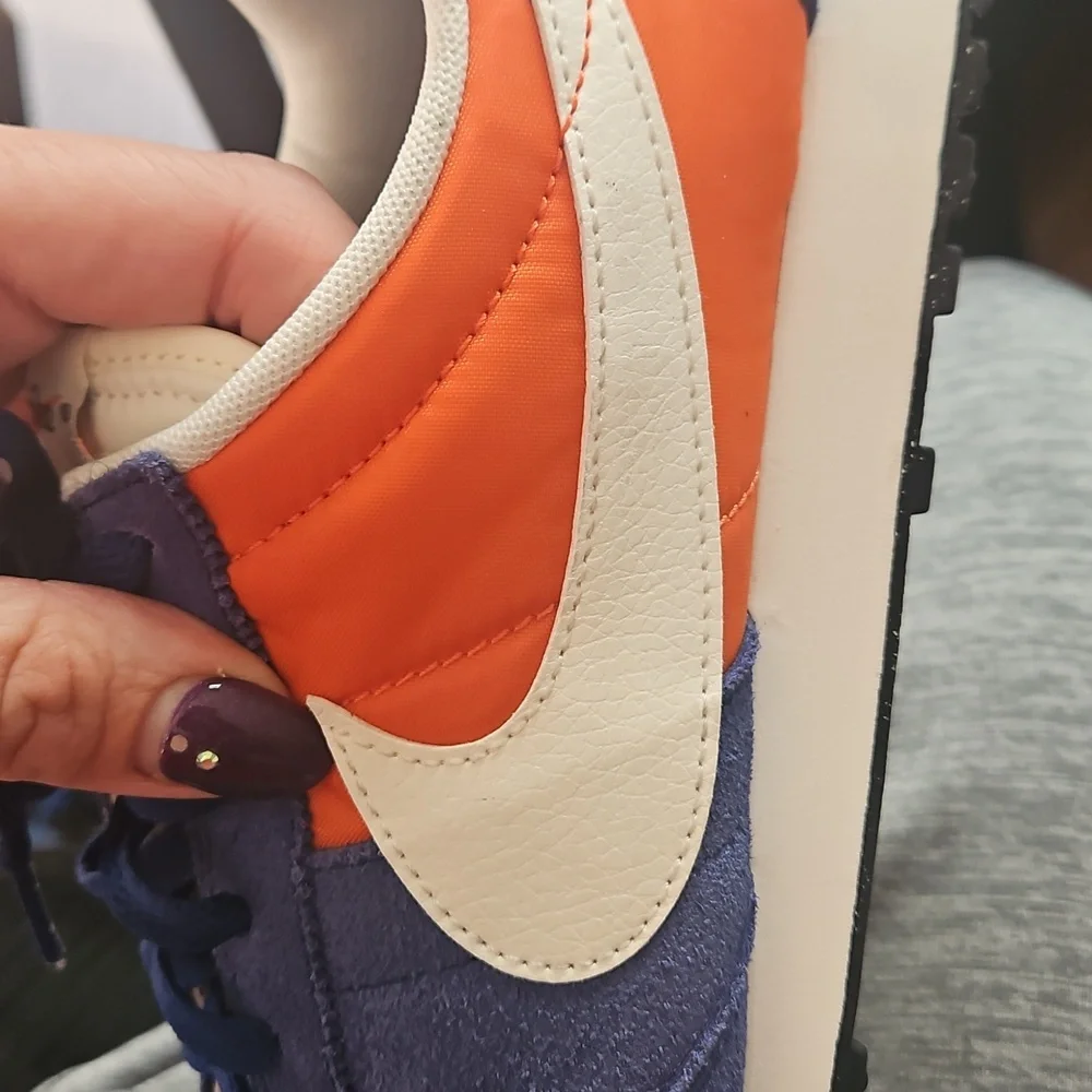 Nike Pre Montreal Men's Blue and Orange Sneakers Size 9.5
